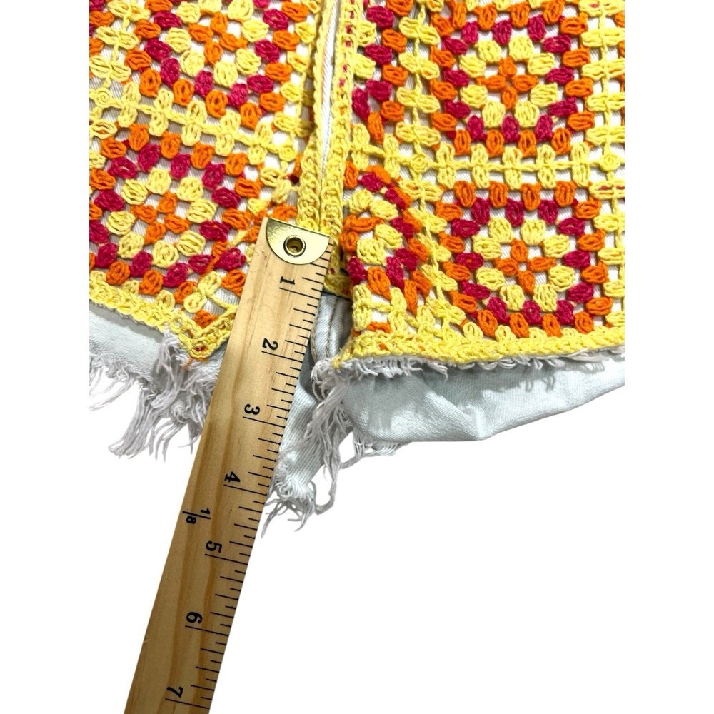 Wild Fable‎ Womens Festival Shorts High Waist Crochet Jean Short Size 00 - Picture 6 of 8